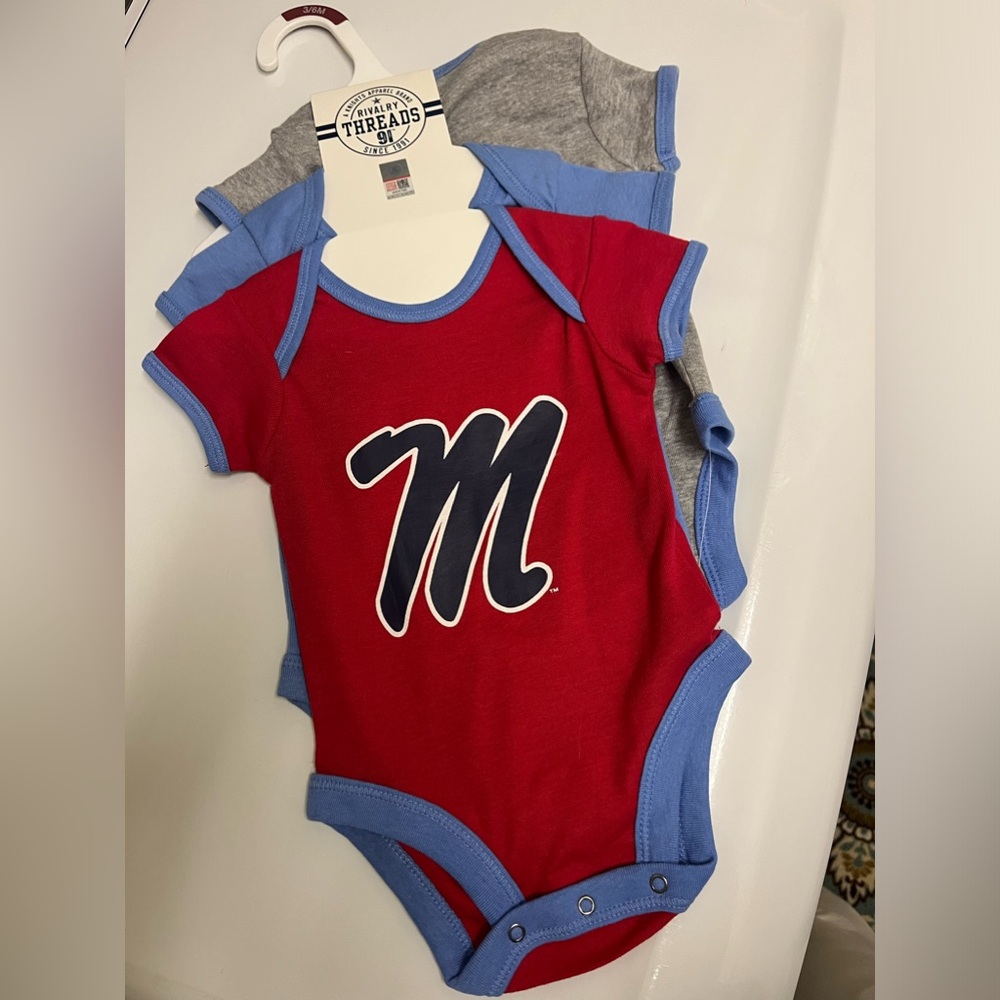 NWT Ole Miss Baby Onesies
